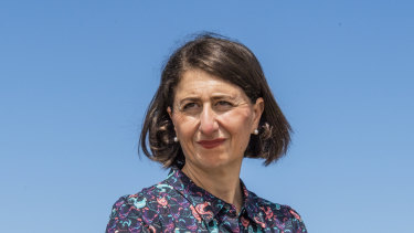 Premier Gladys Berejiklian at the site of the new Tweed Valley Hospital, in northern NSW, on Tuesday.