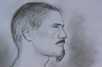 A court sketch of Terrence John Bice from 2005. 
