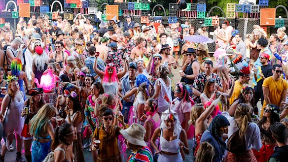 Crowds at the Secret Garden Music Festival. 