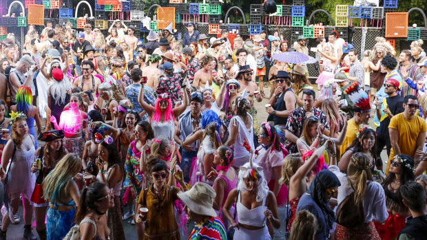 Crowds at the Secret Garden Music Festival. 