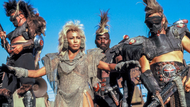 “This incredibly strong extraordinary presence”: Tina Turner as Aunty Entity in Mad Max Beyond Thunderdome.