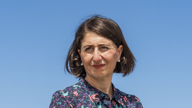 Premier Gladys Berejiklian at the site of the new Tweed Valley Hospital, in northern NSW, on Tuesday.