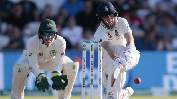 Joe Root takes charge as England dig in.