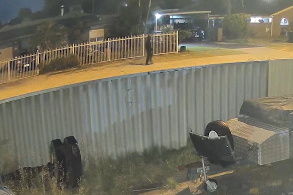 CCTV captured a person starting the fire at the Maddington house. 