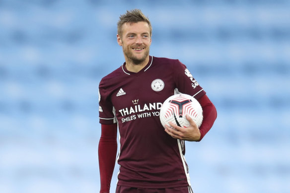 Hat-trick: Jamie Vardy.