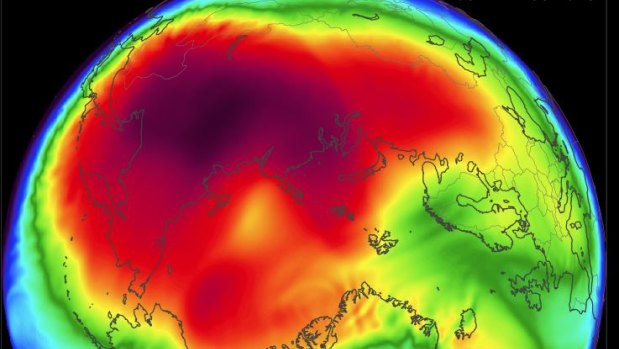 <p>Arctic temperatures in February 2018 are averaging well above normal, and peaking up to 25 degrees higher than normal.</p>