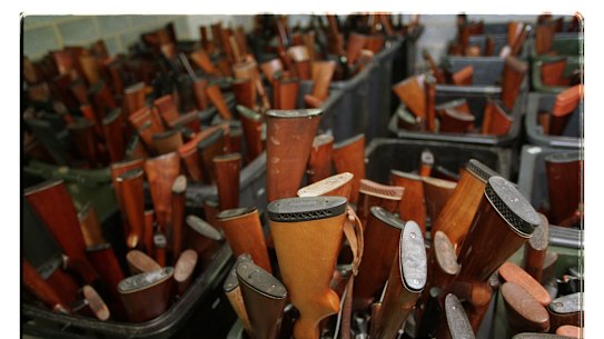 Weapons collected in 1997 during the buyback that was part of John Howard’s gun control reforms.