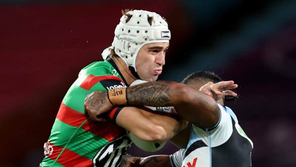 Jye Gray on debut for South Sydney.