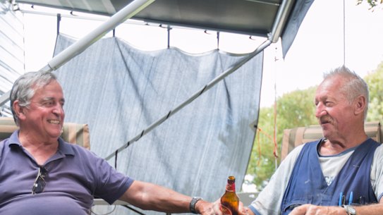 Jim Billings and his close mate Ando have spent nearly 40 years camping at Walkerville. 