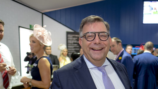 Liberal Party powerbroker Michael Photios at the Melbourne Cup.