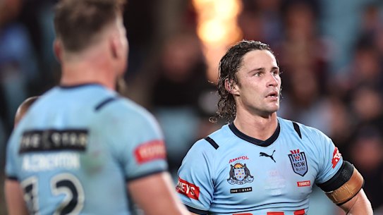 Nicho Hynes did not have an enjoyable night on his return to the NSW side.