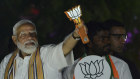 Indian Prime Minister Narendra Modi campaigning in Chennai, India.