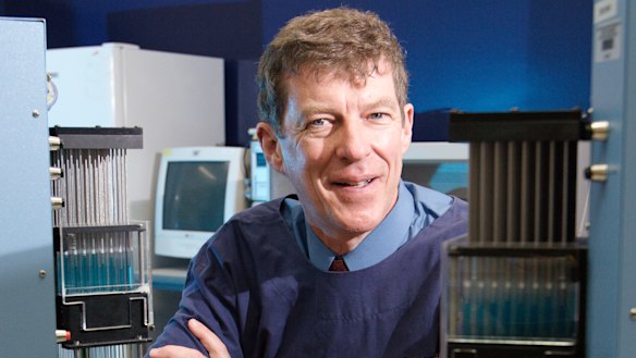 Frazer in the lab in 2006.