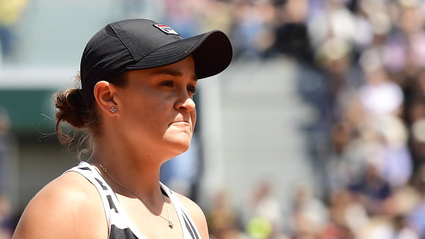 Not bothered: Ash Barty is focused on her opponent, not the court, ahead of her French Open semi-final.