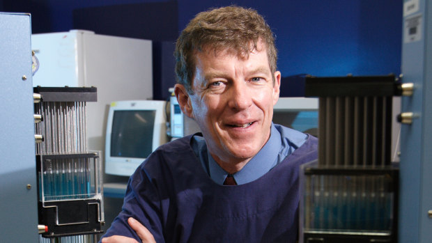 Frazer in the lab in 2006.