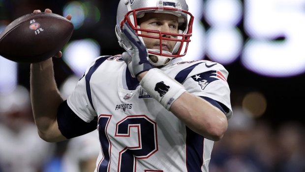 Tom Brady in action during Super Bowl LIII.