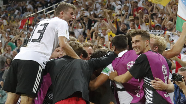 Celebrations turned nasty for Germany.