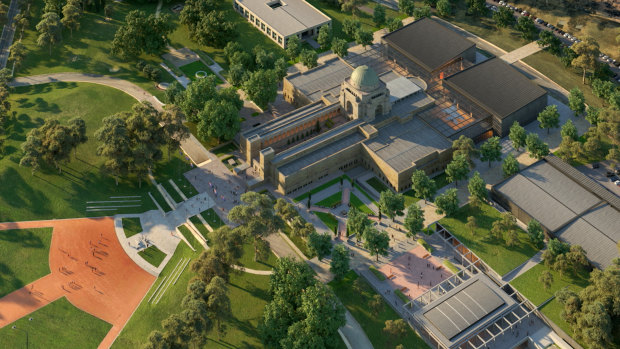 An artist's impression of the planned $498.7 million redevelopment of the Australian War Memorial.