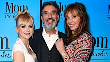 Anna Faris and Allison Janney, stars of Mom with showrunner Chuck Lorre. 