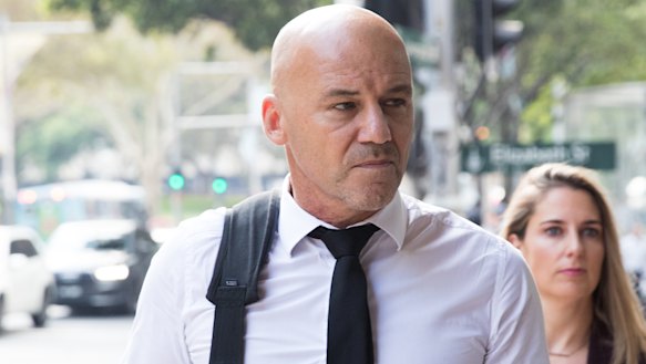 Gary Jubelin, former investigator on the William Tyrell disappearance case, arrives at Downing Centre Local Court in Sydney.