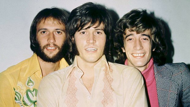 The Bee Gees - (from left) brothers Maurice, Barry and Robin Gibb - in Britain in 1970. 