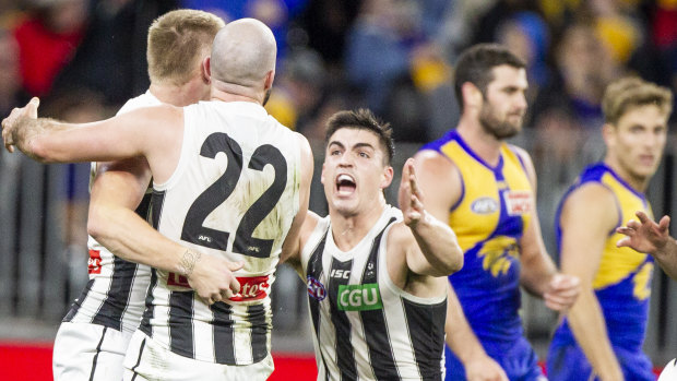 Collingwood in a one-point thriller against premiers West Coast.