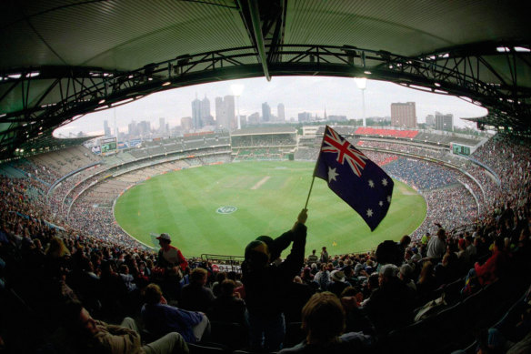The view from the Great Southern Stand in the 1990s.
