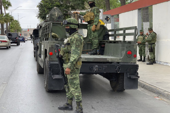 Mexican army soldiers had searched for four US citizens kidnapped by gunmen in Matamoros, Mexico.