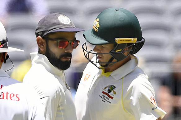 Things got heated between Virat Kohli and Tim Paine during the 2018/19 Test series.