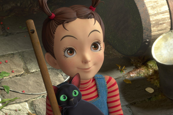 Earwig (voiced by Kokoro Hirasawa) is spirited and cunning in Studio Ghibli’s new film, Earwig and the Witch.