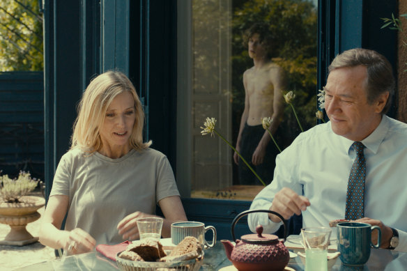 Léa Drucker, Olivier Rabourdin (who plays her husband, Pierre) and Samuel Kircher in <i>Last Summer.