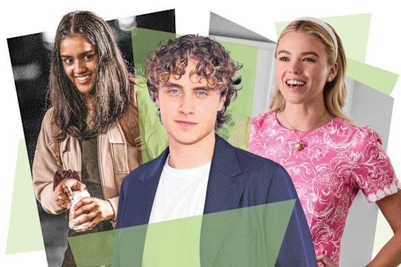 Ones to watch (from left): Shabana Azeez, Joseph Zada and Milly Alcock.