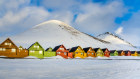 Colourful houses in the Longyearbyen settlement.