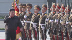 North Korean leader Kim Jong-un visits troops in October.