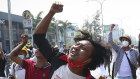 Protestors in Mandalay