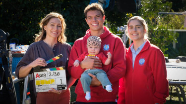 Claudia Karvan, Carlos Sanson jnr and Nathalie Morris have been filming season two of Bump while navigating strict COVID-19 protocols. 