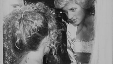 Kylie Minogue meets Diana, Princess of Wales,  in 1988.