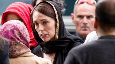 Jacinda Ardern meets members of the Muslim community in Christchurch.