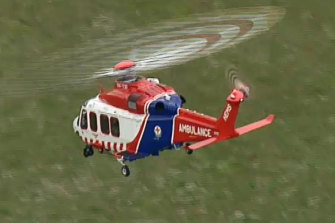 A man in his 50s is taken to Alfred Hospital with a broken leg and in critical condition