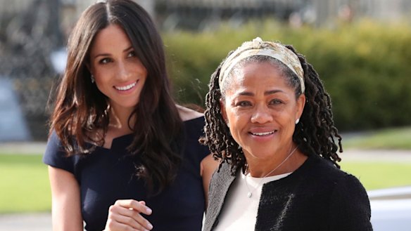 Meghan Markle and her mother, Doria Ragland, arrive at Cliveden House Hotel to spend the night before the wedding.