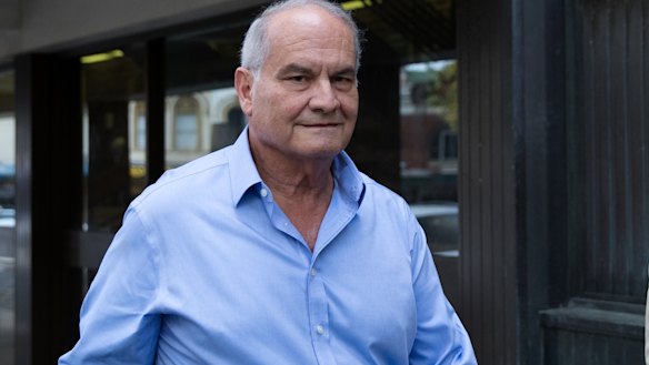 Anthony Castagna leaves court after being found guilty of money laundering and tax evasion.