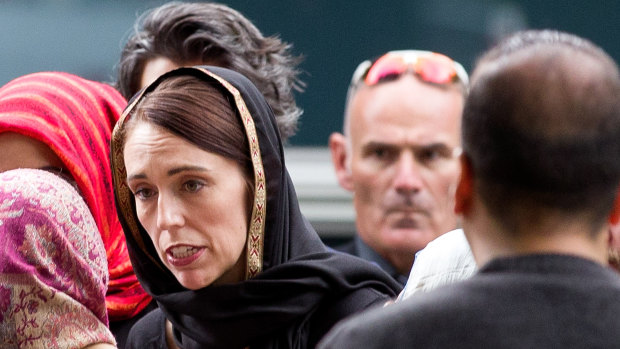 Jacinda Ardern meets members of the Muslim community in Christchurch.