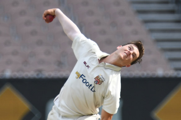 Mitchell Swepson claimed a hat-trick in the Sheffield Shield last month.