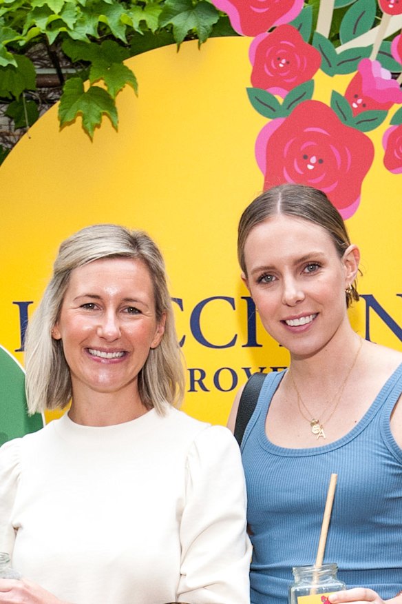 Magazine beuty editors Georgie Haigh and Aimee Bruce