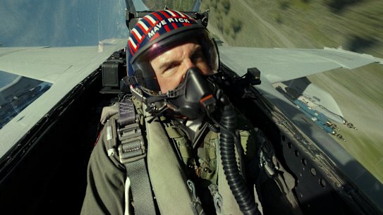 Tom Cruise plays Capt. Pete “Maverick” Mitchell in Top Gun.