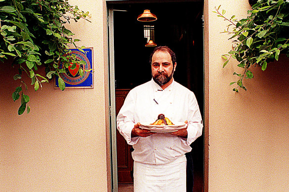 Greg Malouf outside O’Connell’s hotel in 2000.