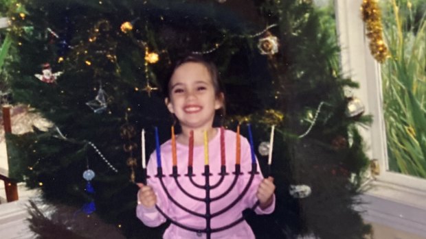 Ruby celebrating Chrismukkah in 2005.