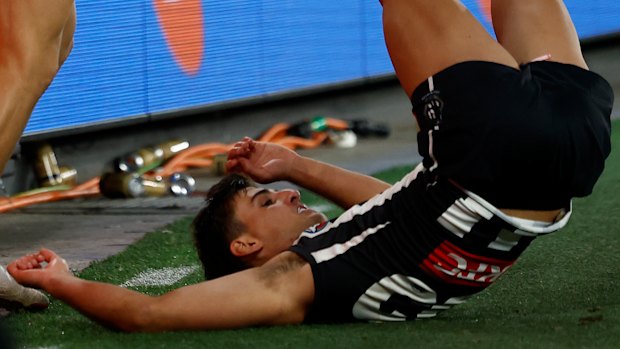 The battle between Marcus Windhager and Nick Daicos was must-watch viewing all night.