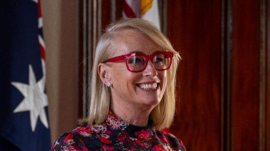 Lord Mayor of Melbourne Sally Capp’s outbox sits empty. 