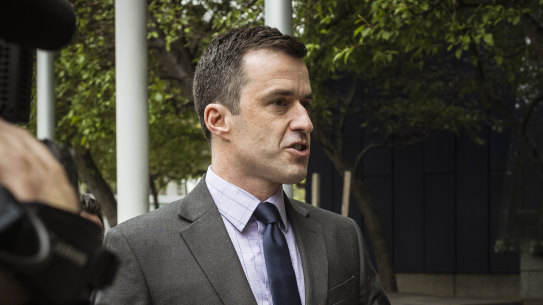 Former Liberal MP Matt Bach arrives at the Federal Court on Tuesday.